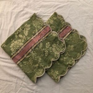 Jane Wilner Designs set of 2 euro pillow shams Hillhouse jacquard floral